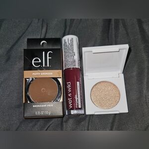 Elf Putty Bronzer, Wet N Wild Liquid Blush & Just Ximena Highlighter Bundle BNIB